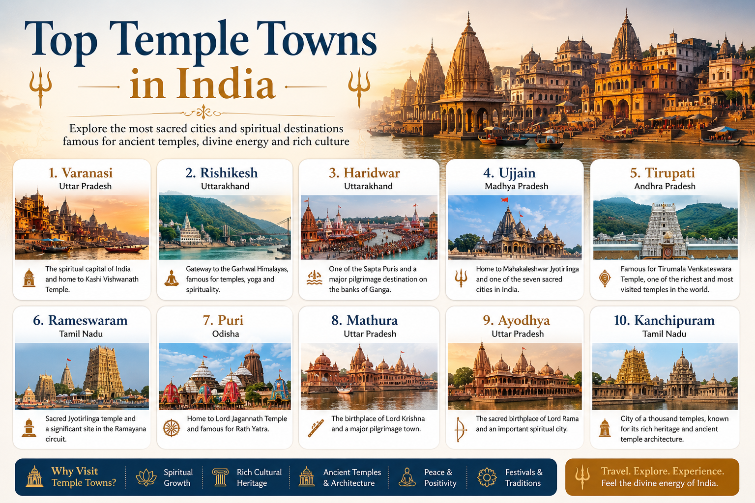 Top Temple Towns in India