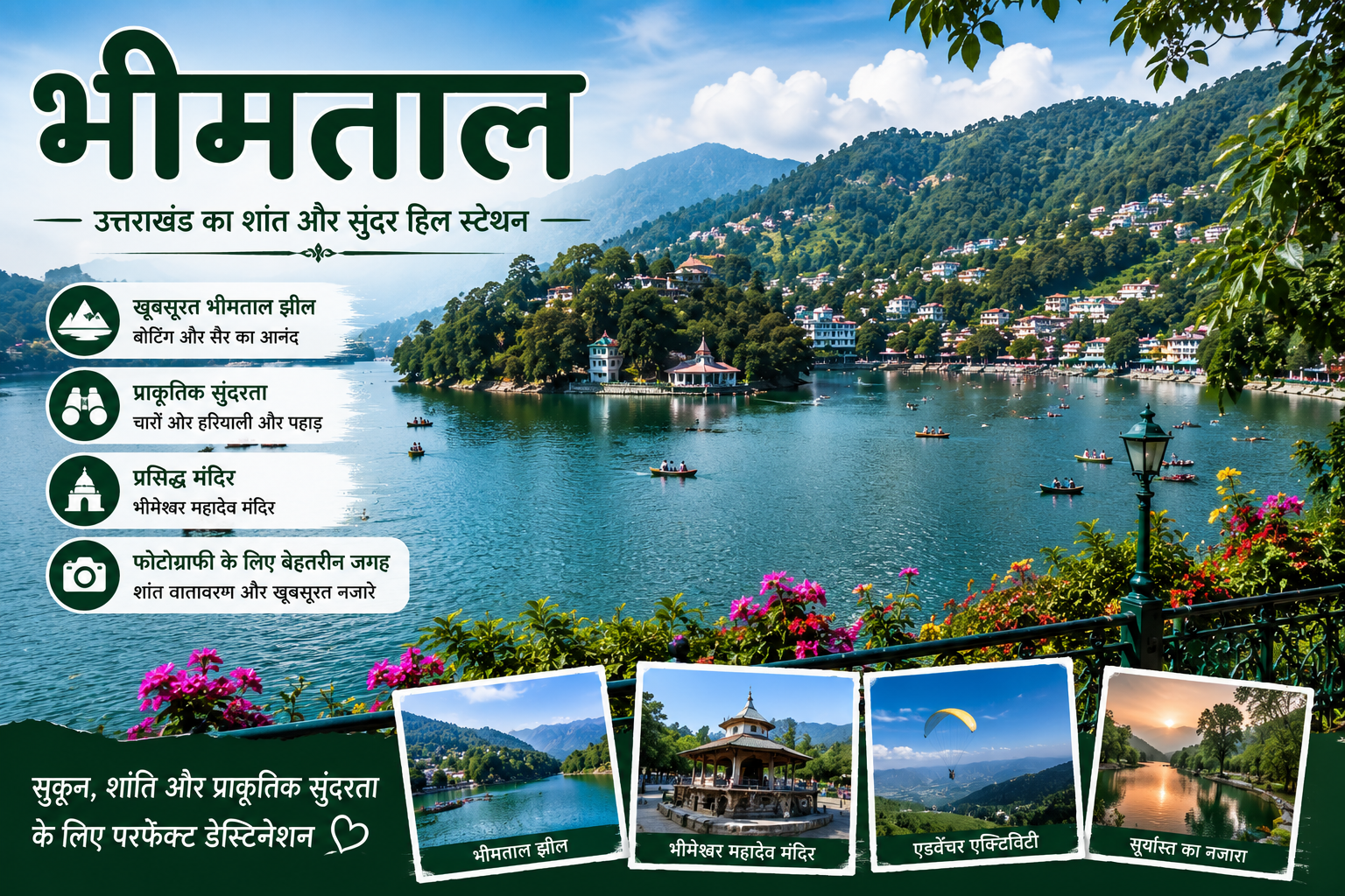 भीमताल यात्रा गाइड: झील, घूमने की जगहें और यात्रा सुझाव