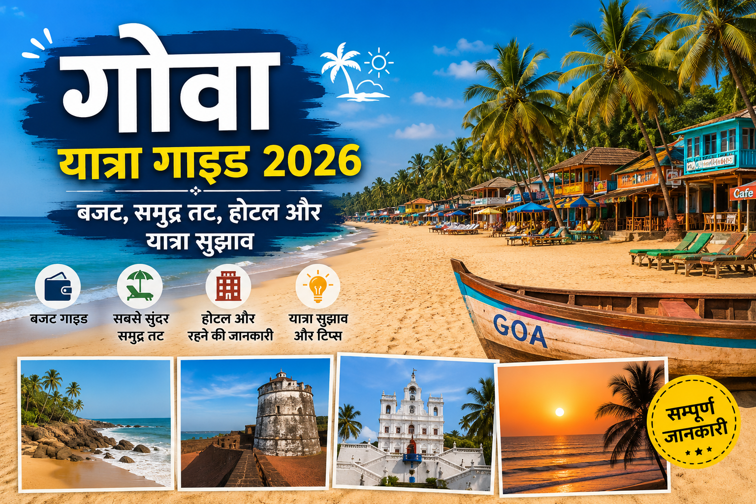 गोवा यात्रा गाइड 2026: बजट, समुद्र तट, होटल और यात्रा सुझाव