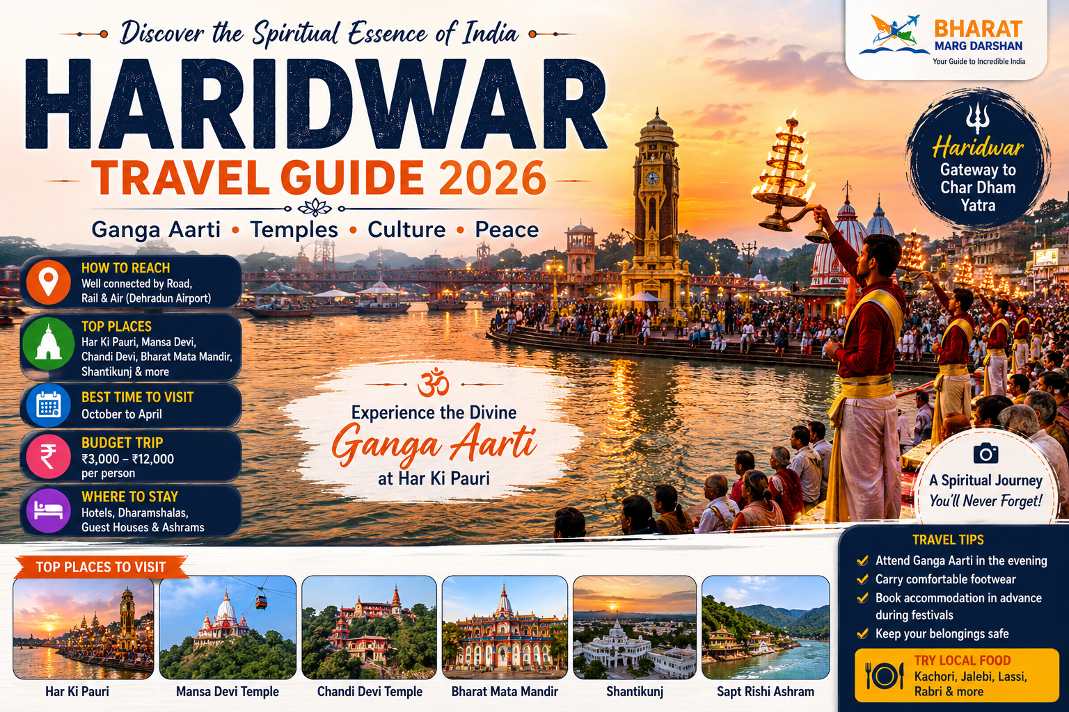 Haridwar Travel Guide 2026 – Ganga Aarti, Temples & Budget Trip
