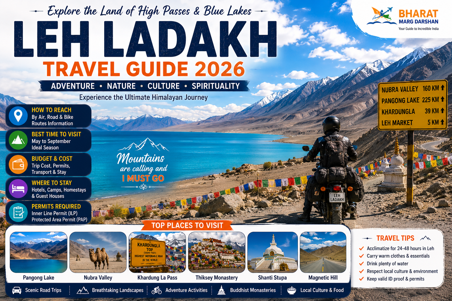 Leh Ladakh Travel Guide 2026 – Complete Road Trip, Budget & Itinerary