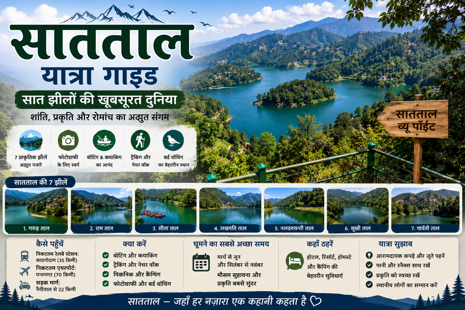 सातताल यात्रा गाइड: सात झीलों की खूबसूरत दुनिया