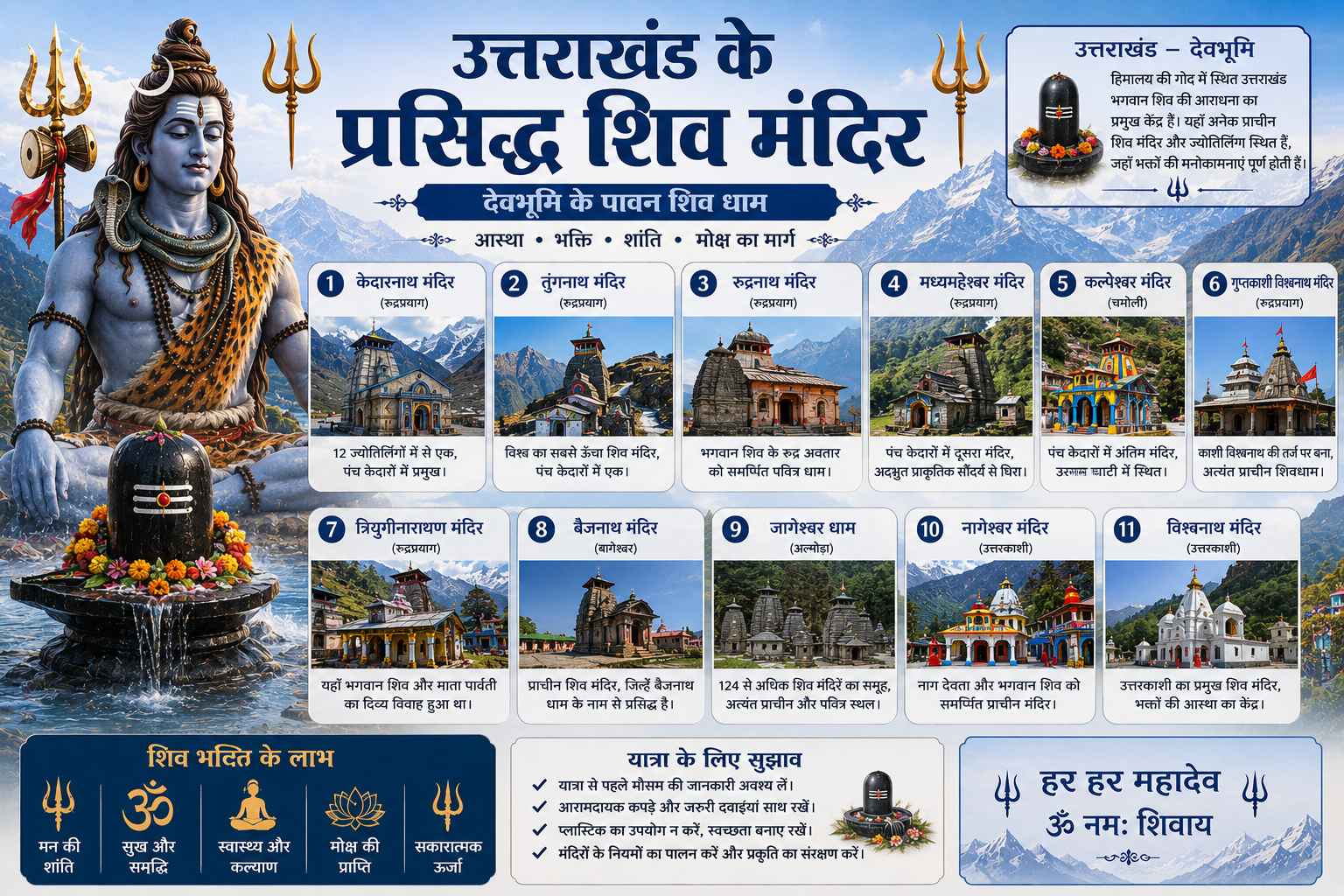 उत्तराखंड के प्रसिद्ध शिव मंदिर